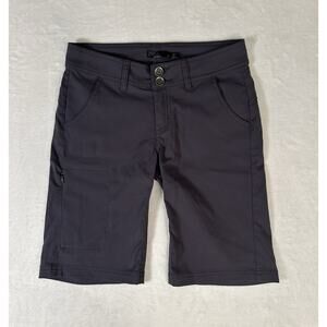 prAna Halle Hiking Bermuda Outdoor Stretch Gray Size O Camping Gorpcore Granola